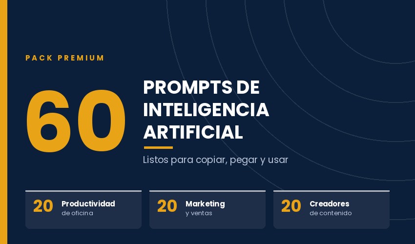 Portada del Pack Premium de 60 Prompts de IA