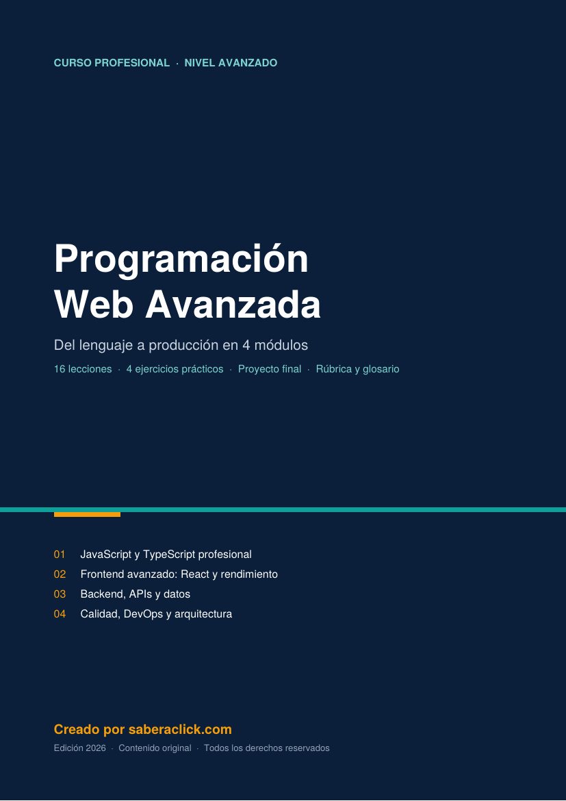 Portada del Curso de Programación Web Avanzada