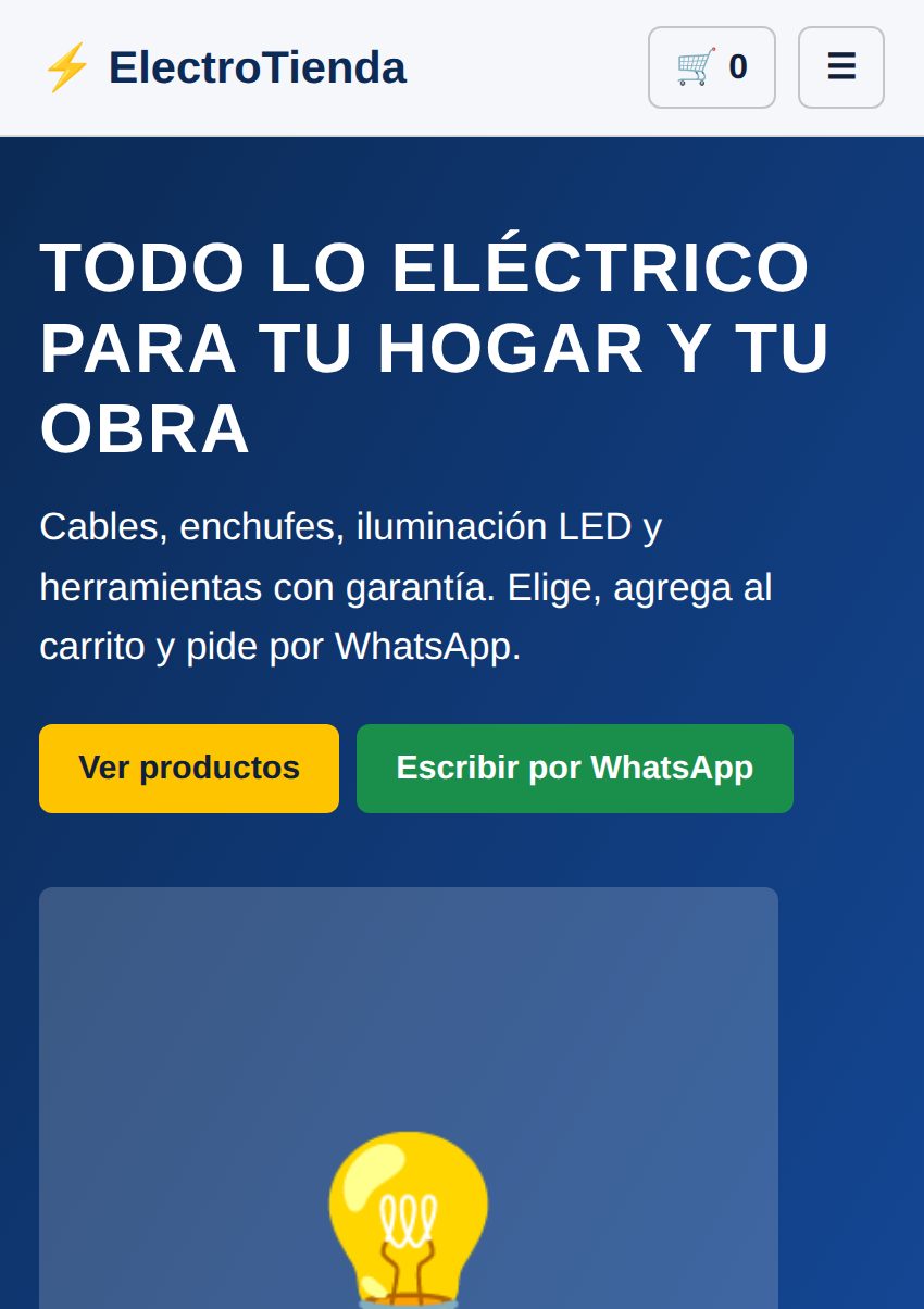 Plantilla de tienda de accesorios eléctricos