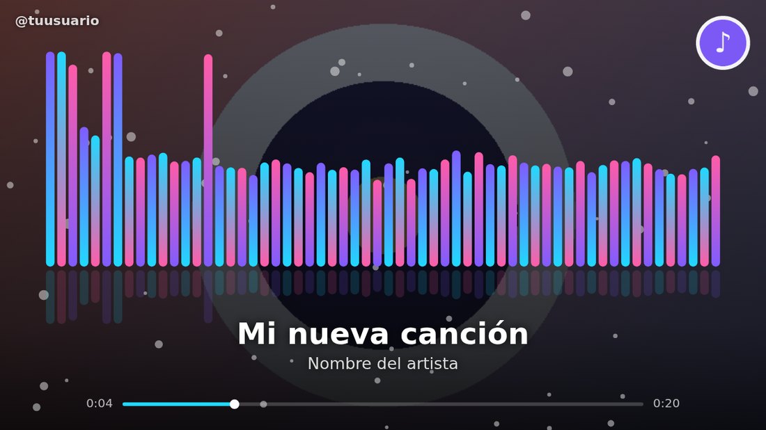 Estilo Barras en formato 16:9 con logo y texto de marca
