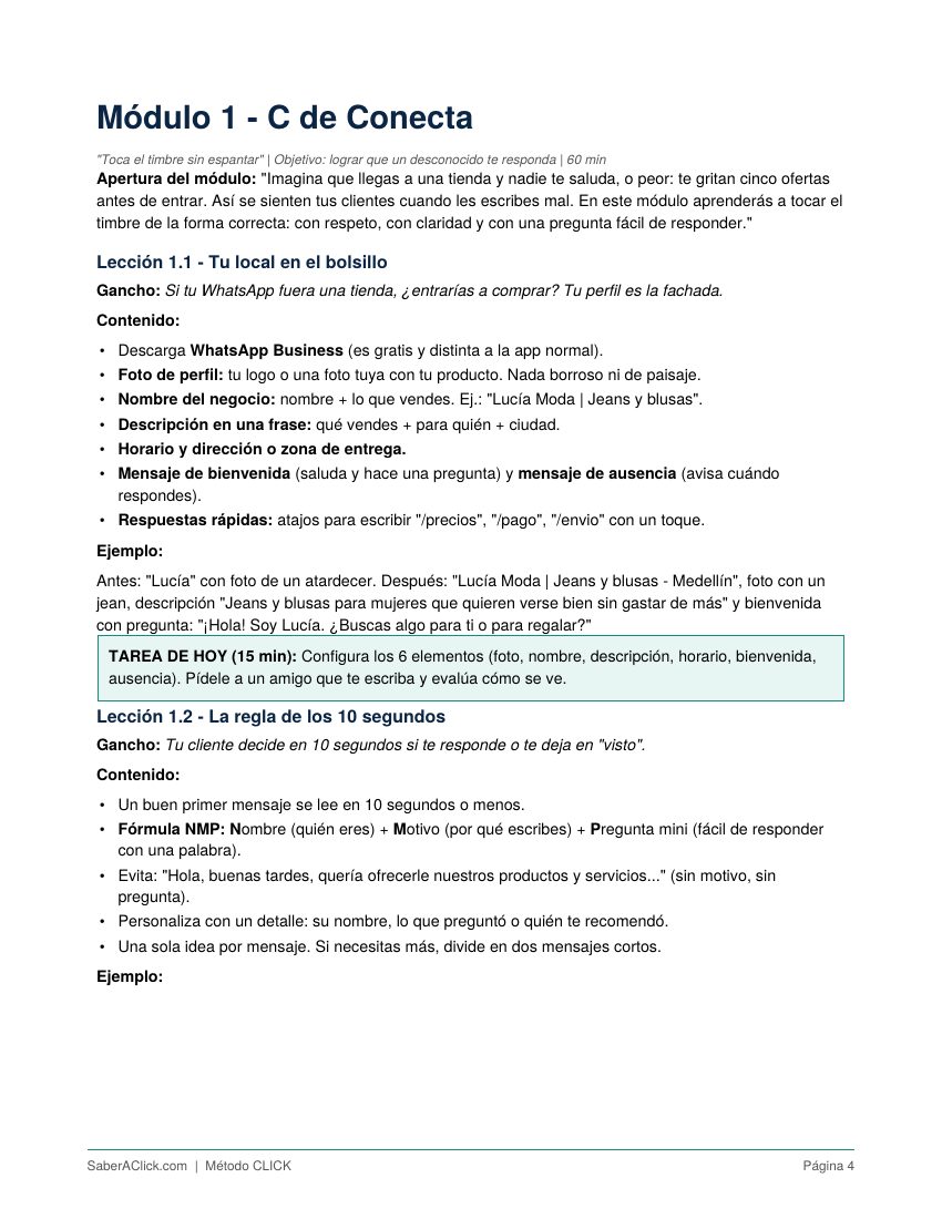 Inicio del Módulo 1: C de Conecta